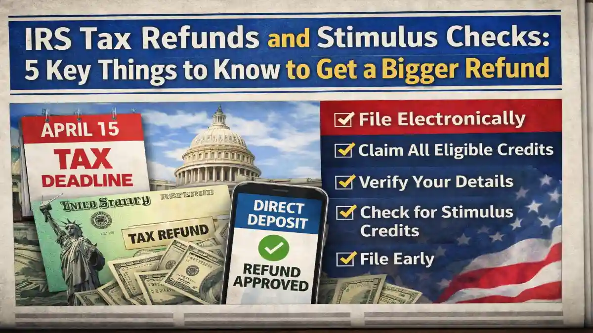 IRS tax refunds, stimulus checks, bigger tax refund tips, IRS refund credits, refundable tax credits, IRS refund update, tax filing tips USA, federal tax refund