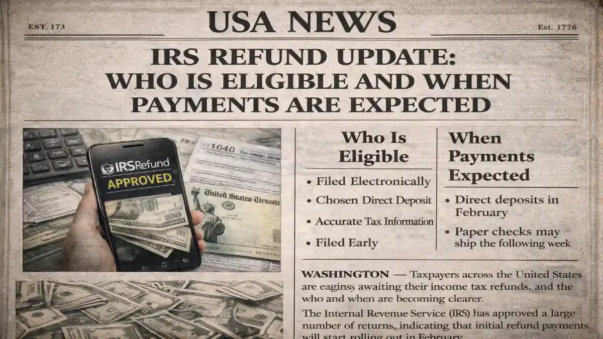 IRS refund update, IRS refund eligibility, IRS refund payment dates, tax refund timeline, IRS refund status, federal tax refund, IRS direct deposit, tax season updates USA